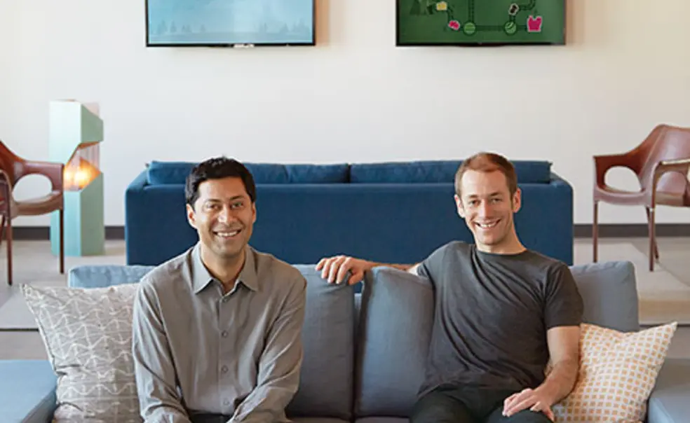 Prince-LumosityNew.jpg Kunal Sarkar ’00, left, and Mike Scanlon ’01 founded the games website Lumosity.