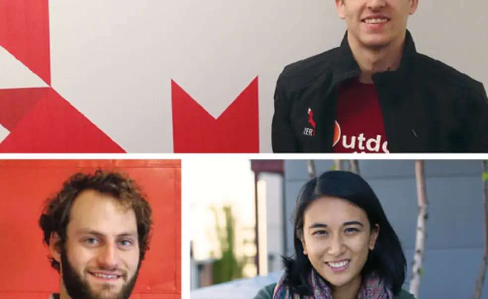 Prince-helping.jpg Clockwise from top: Wesley Verne ’13, at ZeroFOX in Baltimore; Eleanor Meegoda ’12, at Detroit Venture Partners; Ben Goldstein ’13, at Betaspring in Providence, R.I.