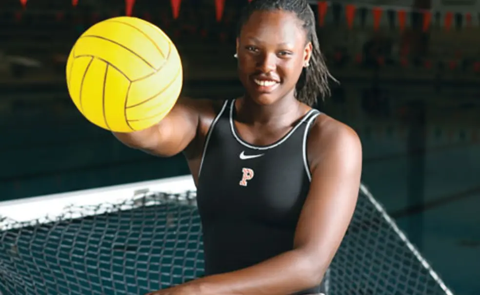 For Johnson ’16, a record-setting start as goalie for water polo