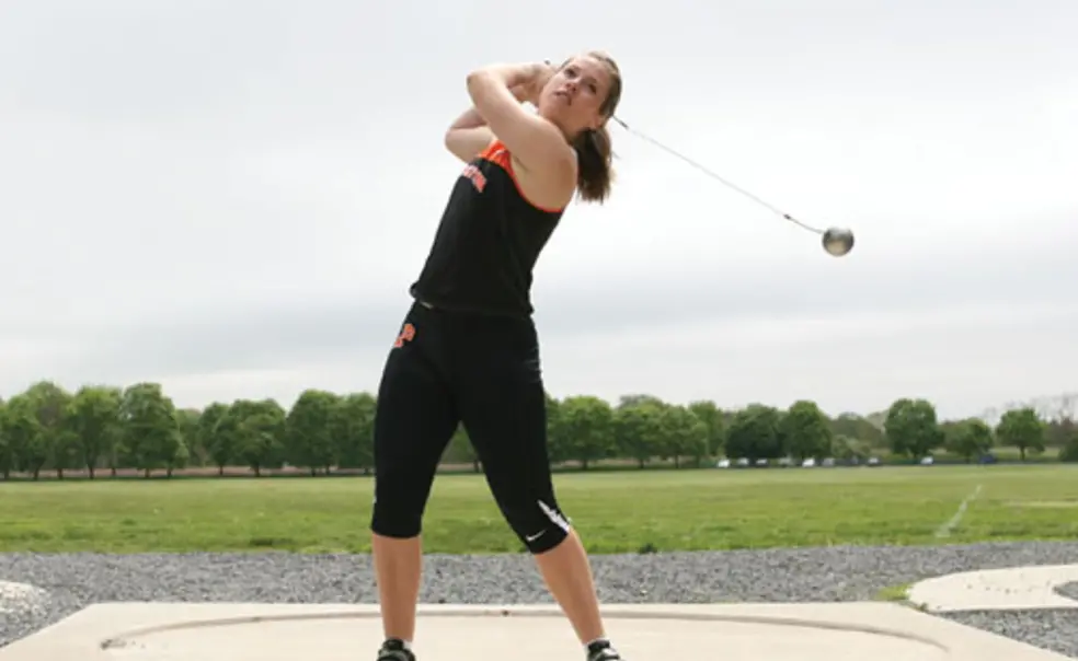 Competing in the hammer throw, Ratcliffe ’16 shatters records