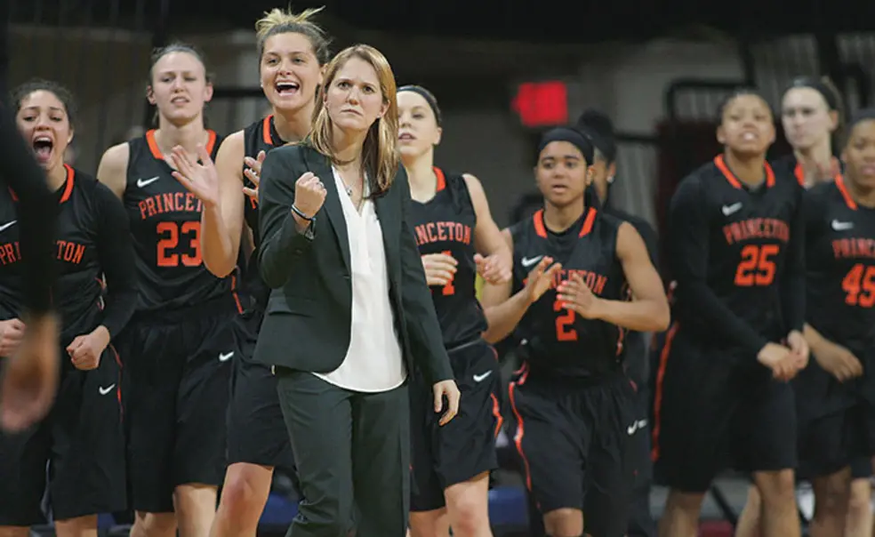 SP-WBB885new.jpg Courtney Banghart, shown during a win at Penn, is in her ninth season with the Tigers.