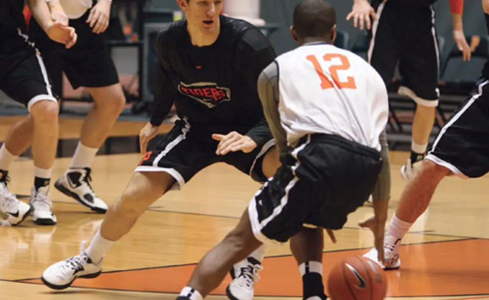 Point guard T.J. Bray ’14 will run offense for men’s basketball.