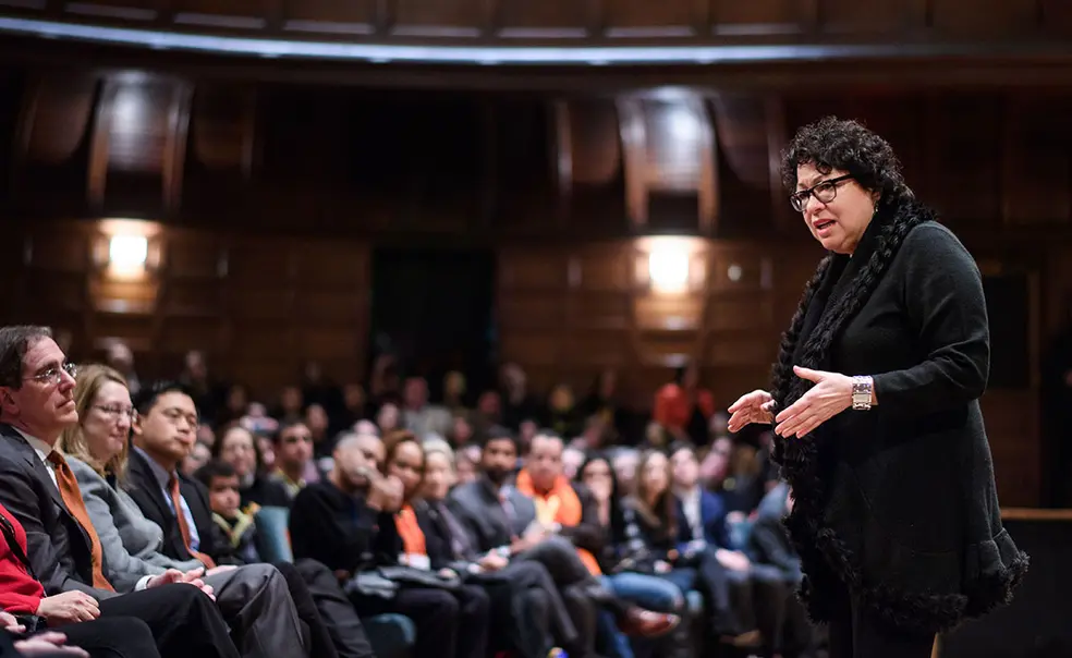 ¡Adelante Tigres!: Sonia Sotomayor ’76 Speaks to a Packed House