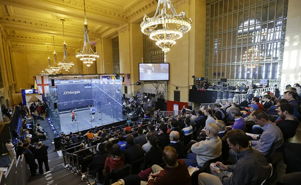 John Nimick ’81 Runs Iconic Squash Tournament in Grand Central John Nimick ’81 Runs Iconic Squash Tournament in Grand Central
