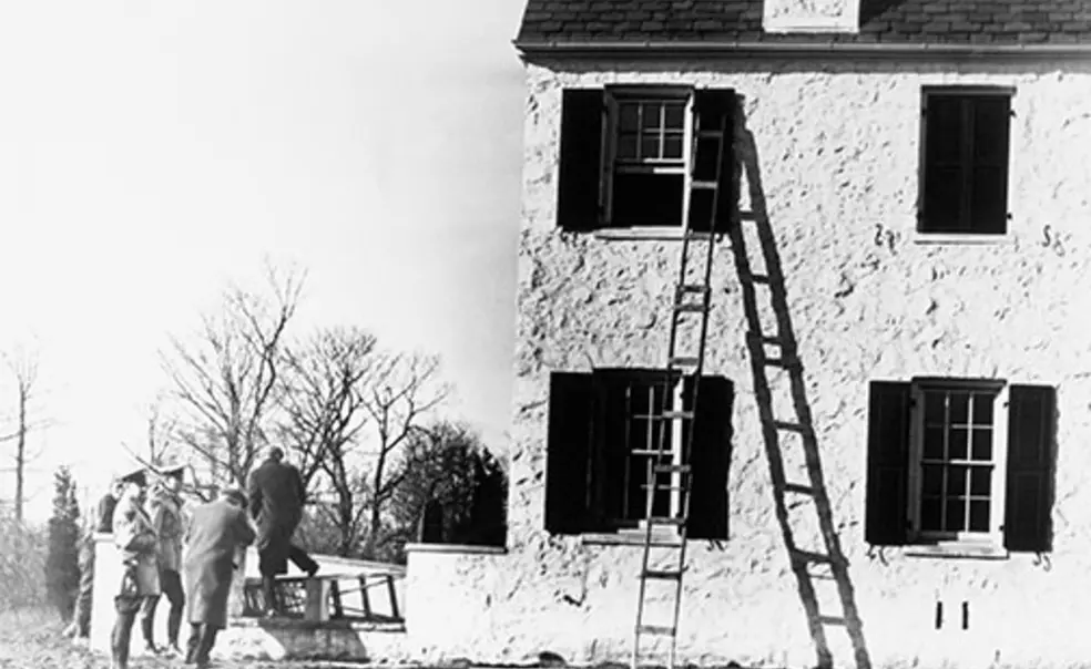 ThatWasThen-Lindbergh.jpg Police investigate the kidnapping of Charles Lindbergh’s son at the family home near Princeton.