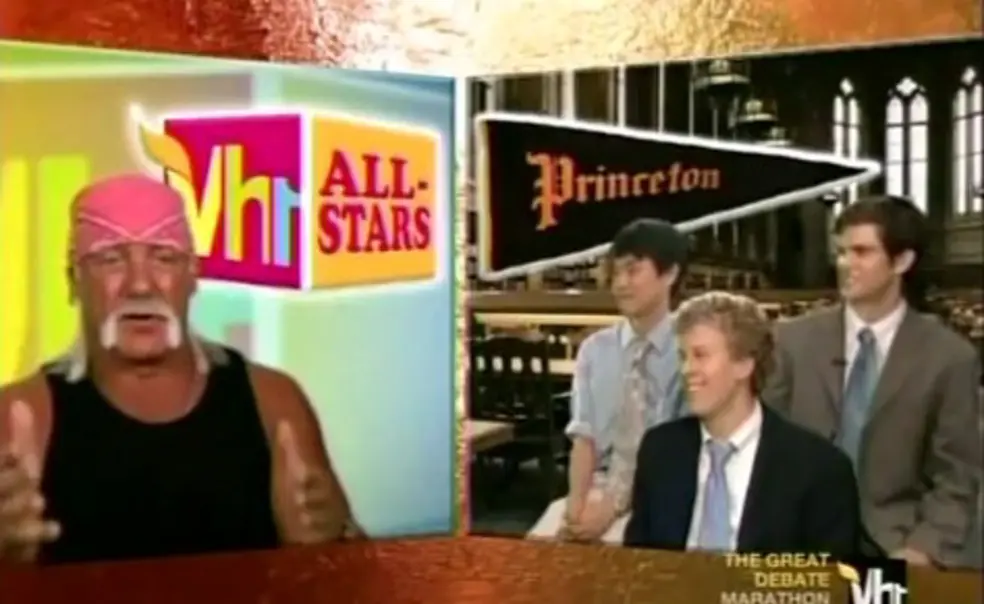 Princeton brains vs. pro wrestling brawn Princeton brains vs. pro wrestling brawn