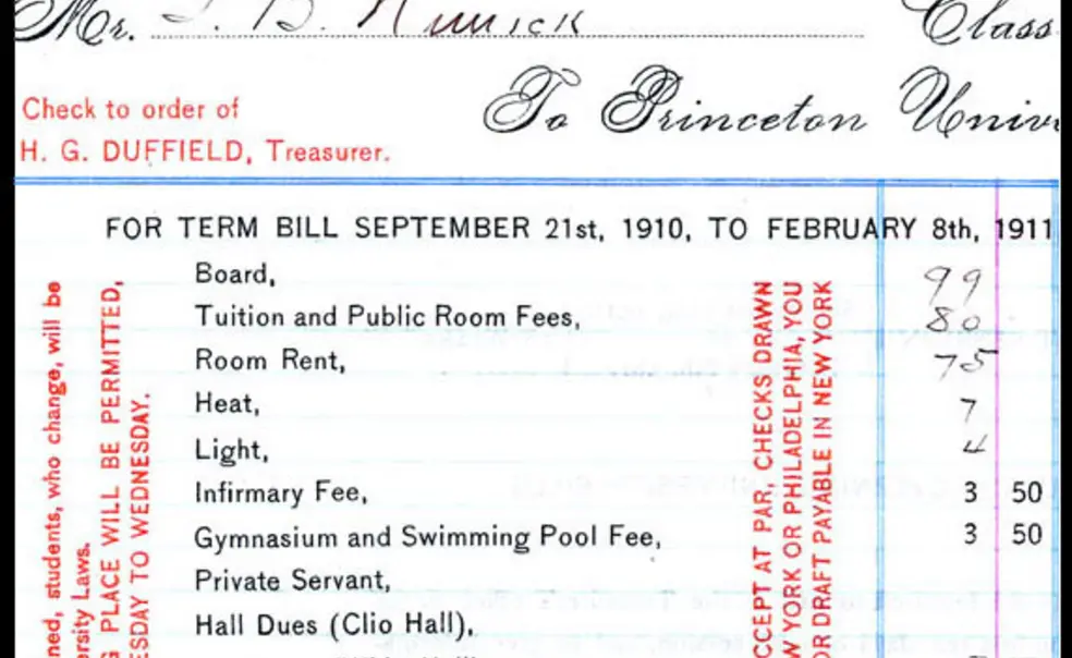 Princeton tuition in 2010 and 1910 Princeton tuition in 2010 and 1910