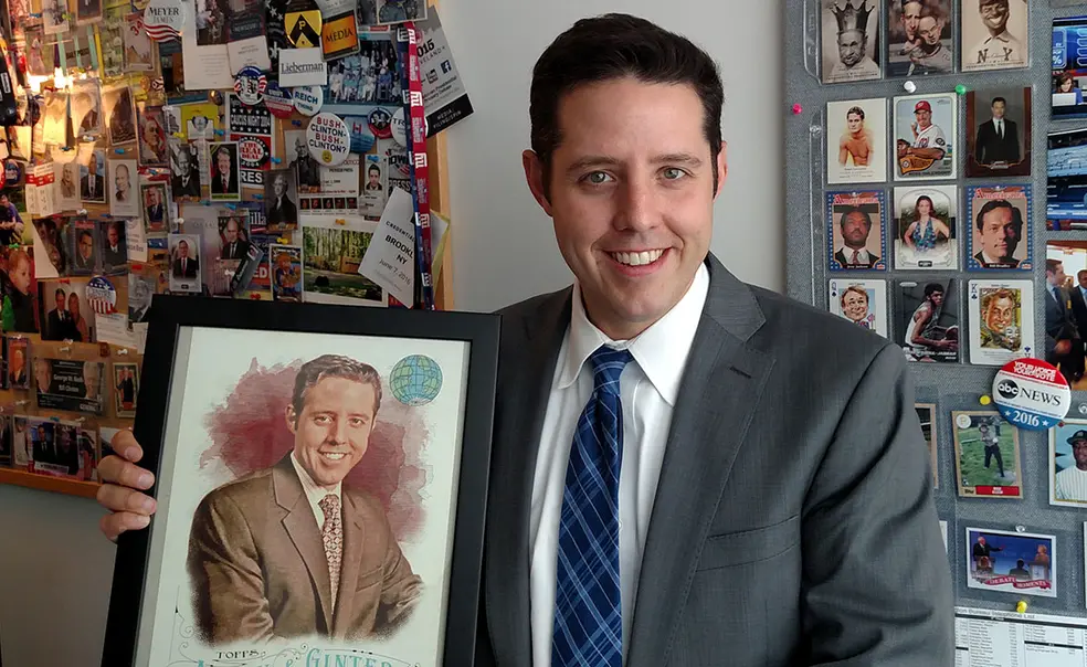 Political Journalist Rick Klein ’98 Scores an Unusual Honor — His Own Baseball Card Political Journalist Rick Klein ’98 Scores an Unusual Honor — His Own Baseball Card