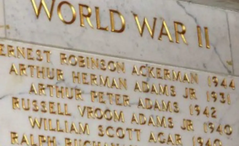 Names displayed in the Nassau Hall Memorial Atrium. (PAW)