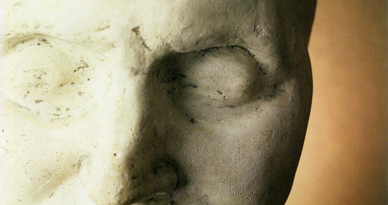 Magazine cover featuring the death mask of Aaron Burr Jr. 1772