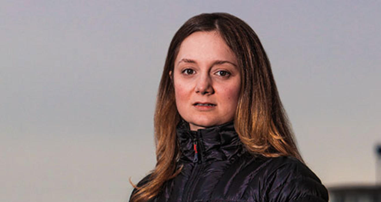 Alice Goffman *10, who conducted her research in Philadelphia, outside the city’s detention center in February.