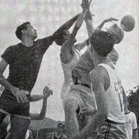 Bill Bradley ’65 conducting a basketball clinic in Hong Kong. 