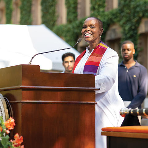 Rev. Theresa Thames speaking