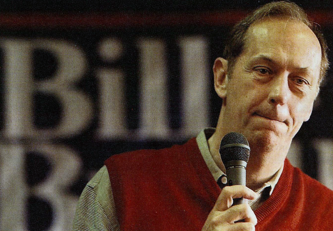 Bill Bradley campaigning for president in 1999