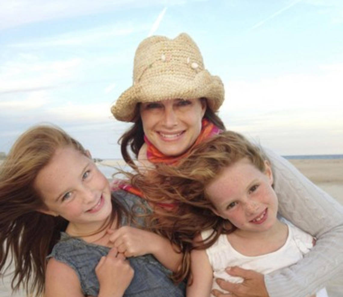 Brooke Shields with daughters Rowan, left, and Grier Henchy. 