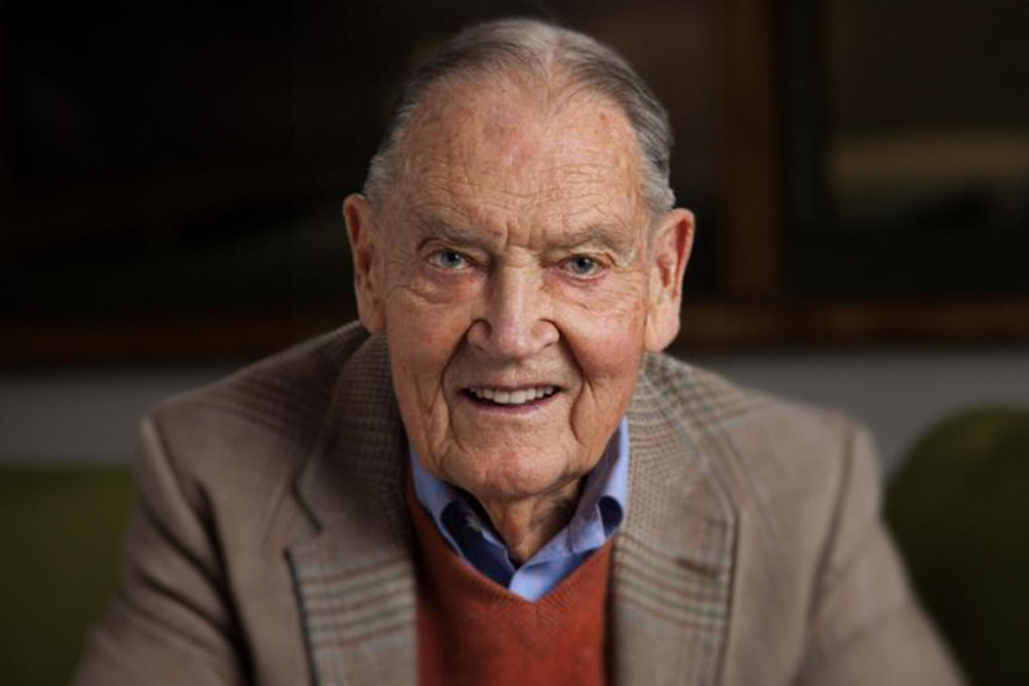 A close-up image of John Bogle ’51