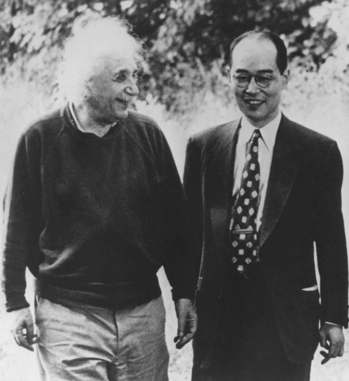 Einstein and Nobel Laureate Hideki Yukawa in 1957.