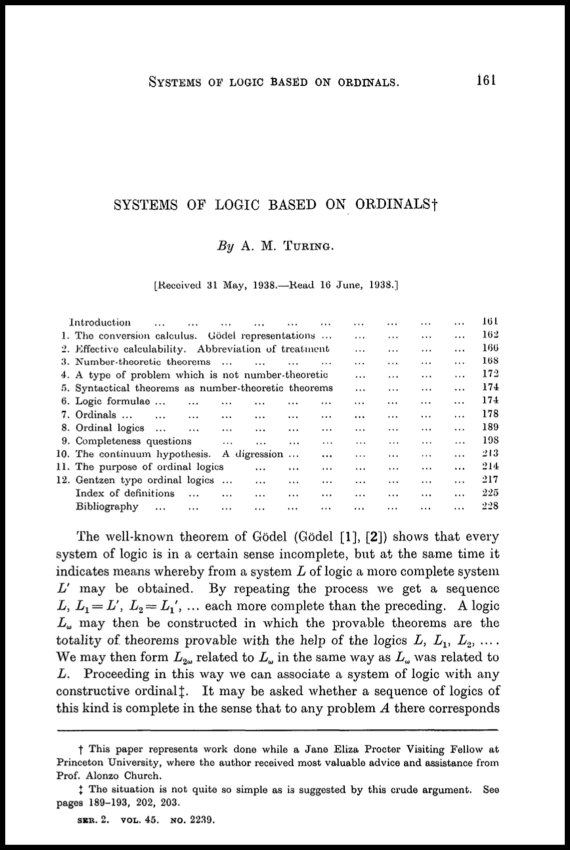 Systems of Logic Based on Ordinals