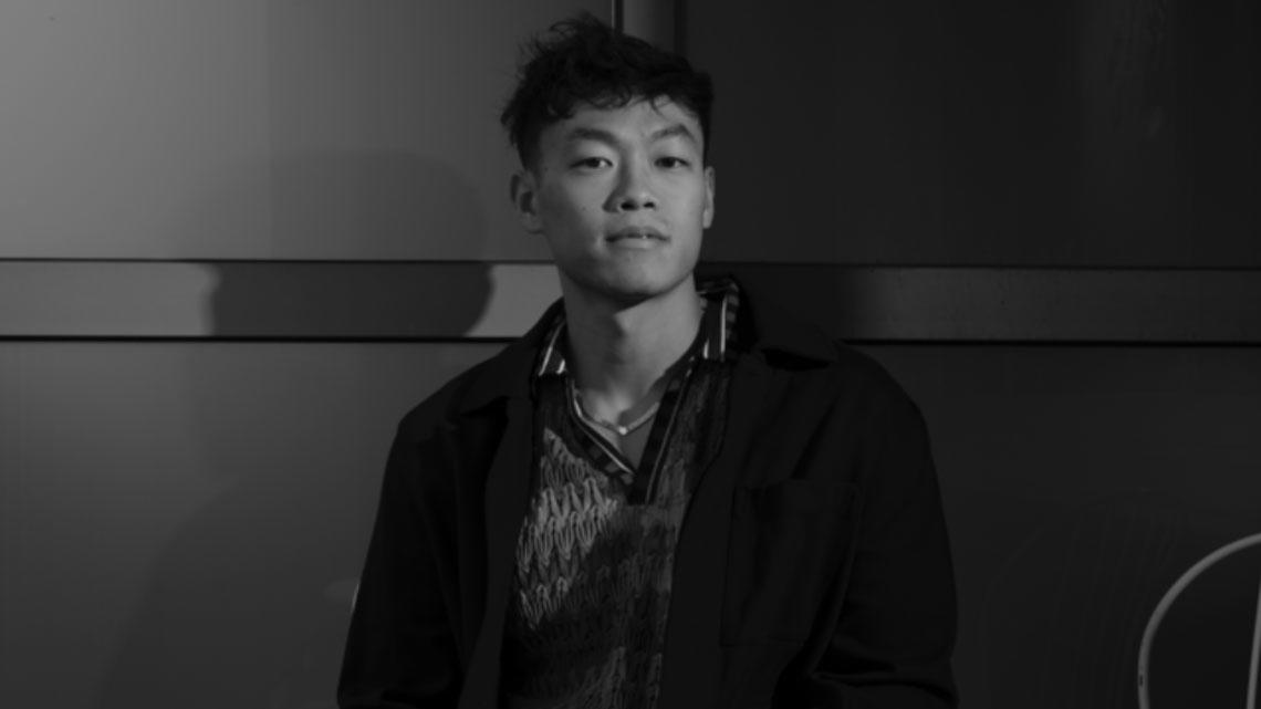 Black and white photo of Simon Wu ’17