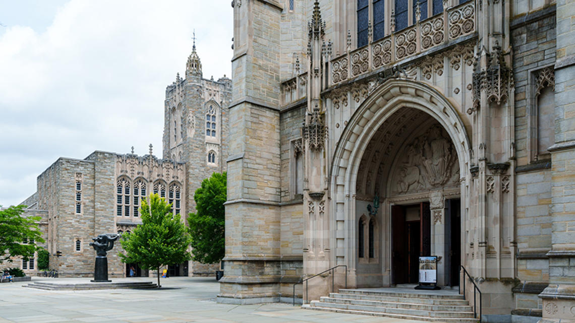 The entrance to Princeton's Chapel.