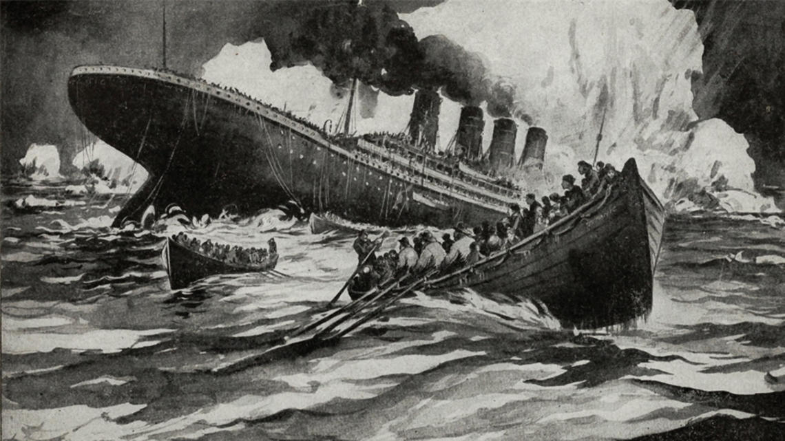 Titanic.jpg Illustration of the Titanic sinking