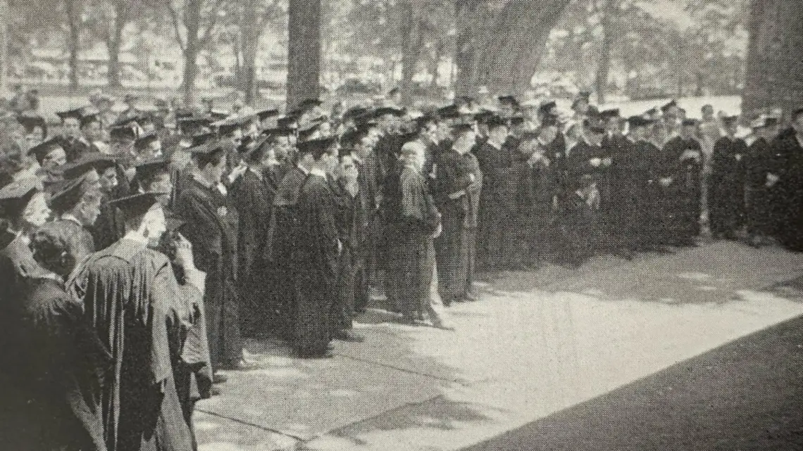 pic 1.jpg Ivy Planting: Members of the Senior Class Listen to the Ivy Oration as It Is Delivered in Front of Nassau Hall by Norman Cosby.
