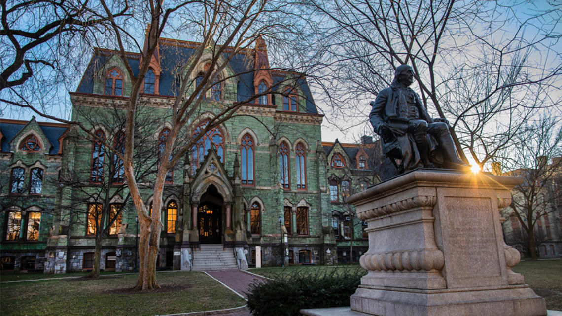 Colleeg Hall at UPenn in the early morning