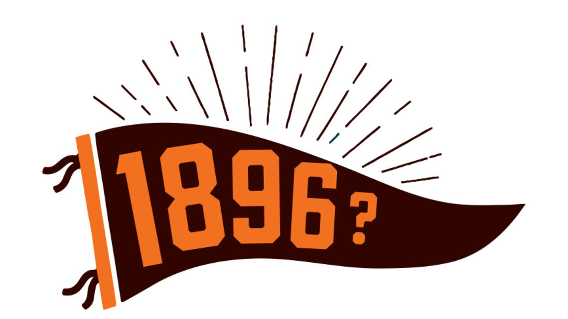 Princeton pennant with 1896 and a question mark