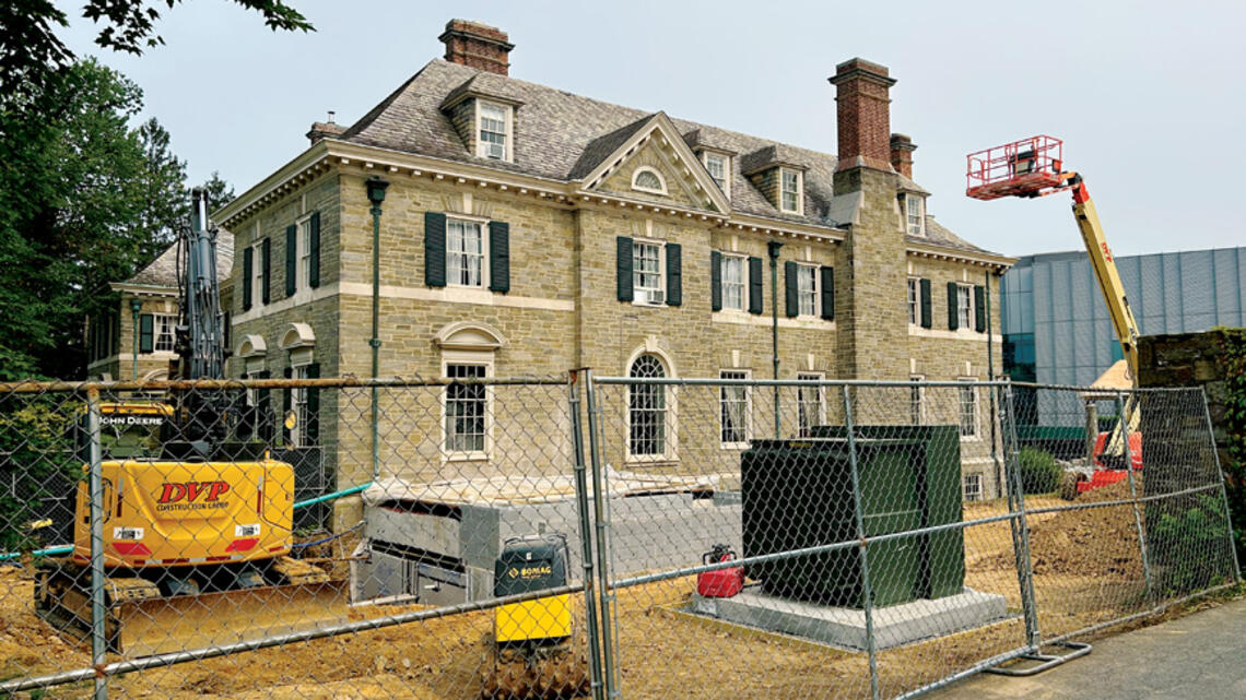 Construction equipment and fencing surrounds Charter Club