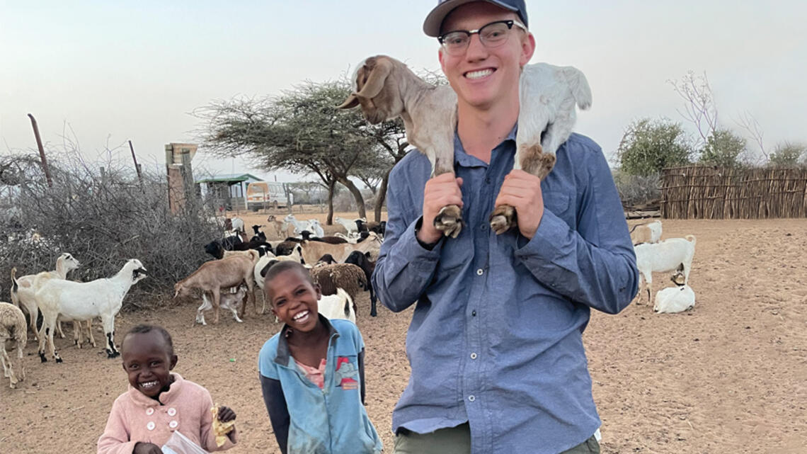 OTC_Summer Bradley Nilson.jpg Bradley Nilson ’28’s summer internship included studying farm animals in rural Kenya.