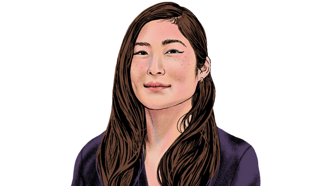 Illustrated portrait of Christina Kim