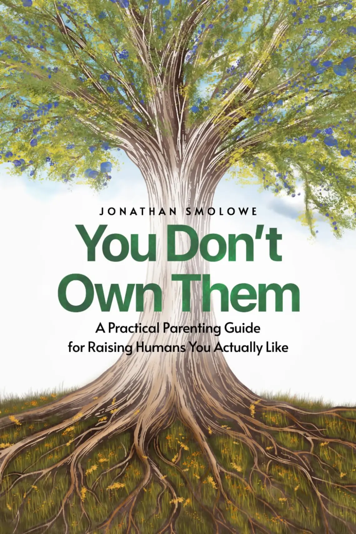 Illustration of a tree with the title of the book in the middle
