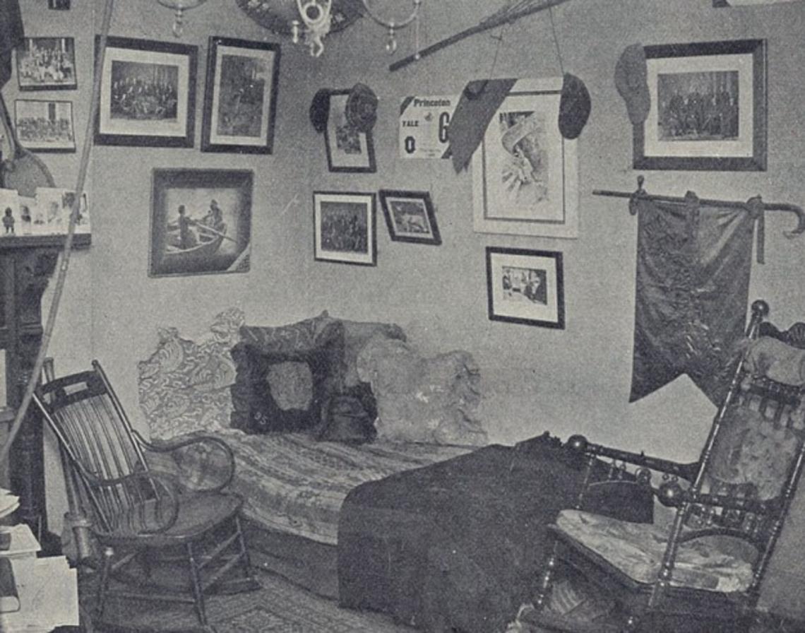 A Princeton dorm room, circa 1895. (PAW Archives)