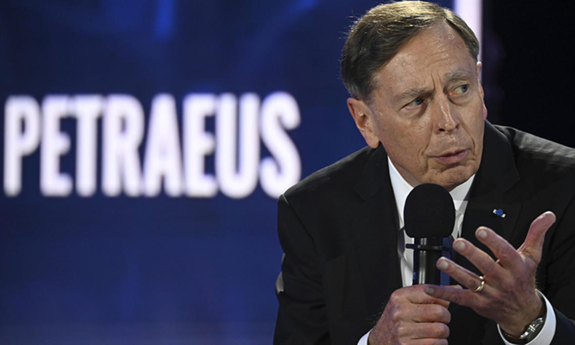 AITN101723_Petraeus.jpg Retired Gen. David Petraeus speaks at a discussion about intelligence gathering in Warsaw, Poland, earlier this year.