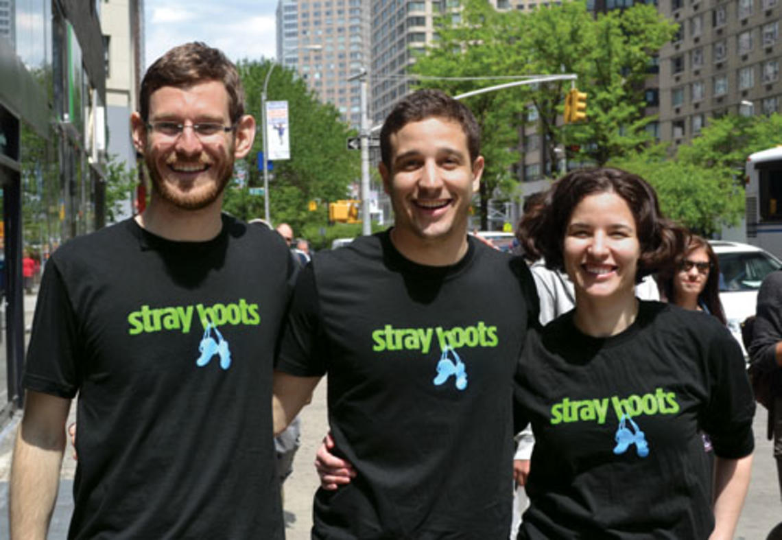 A company run by, from left, Scott Knackmuhs and Avi ’05 and Noemi ’02 Millman makes learning about a new city a fun adventure.