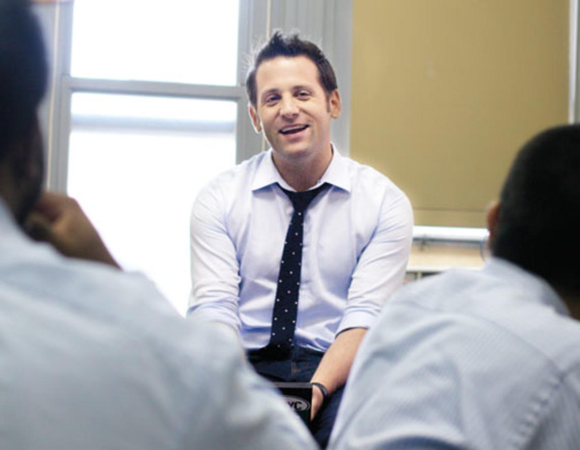 AS_ledeNick.jpg Nick Ehrmann *10 recruits recent college grads to work as teaching assistants in New York City.