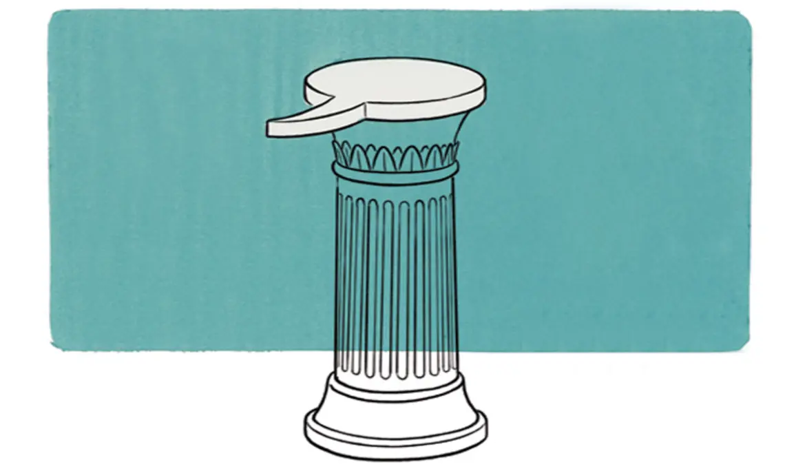 DEI Essay.jpg Illustration of a column with a thought bubble above it