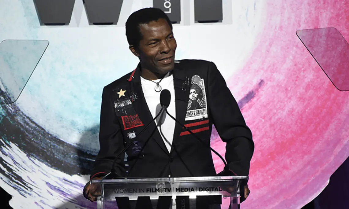 FilmFestival.jpg Actor Isaach De Bankolé speaks at a podium.