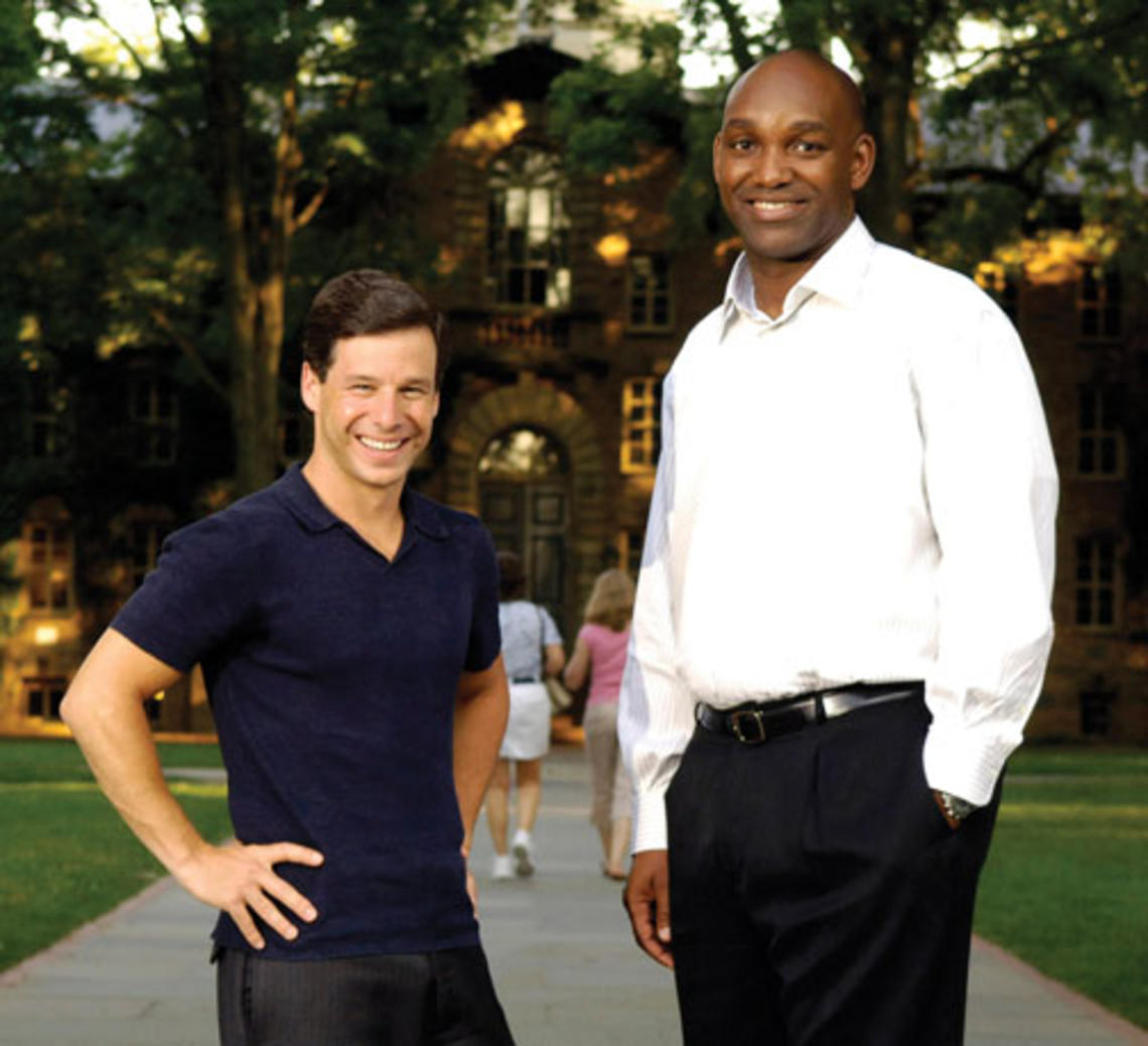 Andrew Kosove ’92, left, and Broderick Johnson ’90 