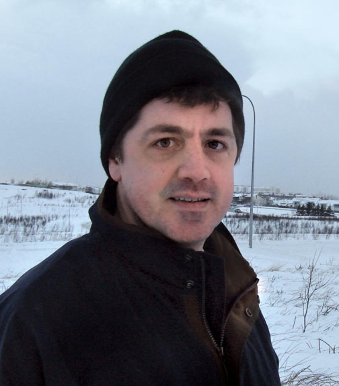 Bruce Kennedy ’92, who helped write and direct the series “NextWorld,” on location in Iceland.