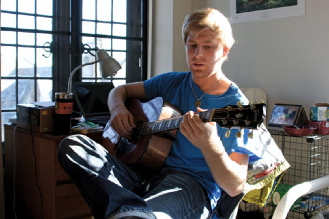 LIVE.Arts_McLain.jpg Cameron McLain ’10’s new Web site, theodes.com, offers college musicians a chance to earn money for their work.