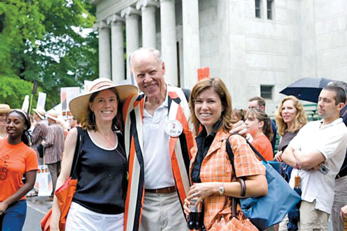 LIVE.Ed_Sherrerd.jpg Jay Sherrerd '52 with daughters Anne C. Sherrerd *87, left, and Susan M. Sherrerd '86.