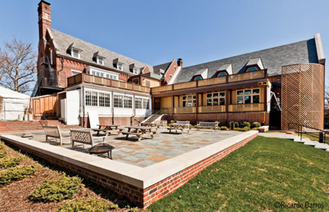 An exterior view of Cap and Gown’s new wing and terrace.