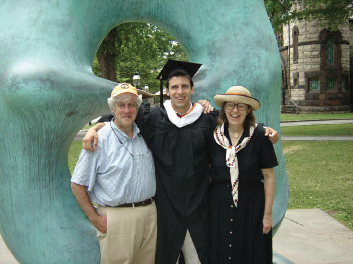 Paul Sittenfeld ’69, left, with his son, P.G. ’07, and his wife, Betsy, is leading an effort to find new ways to meet the needs of disaffected alumni.