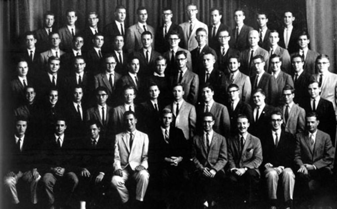 Members of the Woodrow Wilson Society in 1960-61, in a photo published in the Bric-a-Brac.