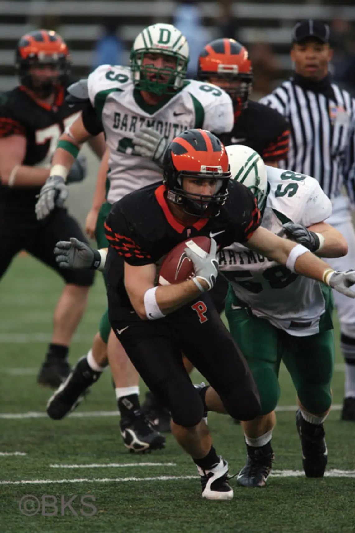 R.C. Lagomarsino ’09, above, suffered a concussion vs. Dartmouth in 2006. Dr. Margot Putukian, below, led the development of Princeton’s concussion-management plan.