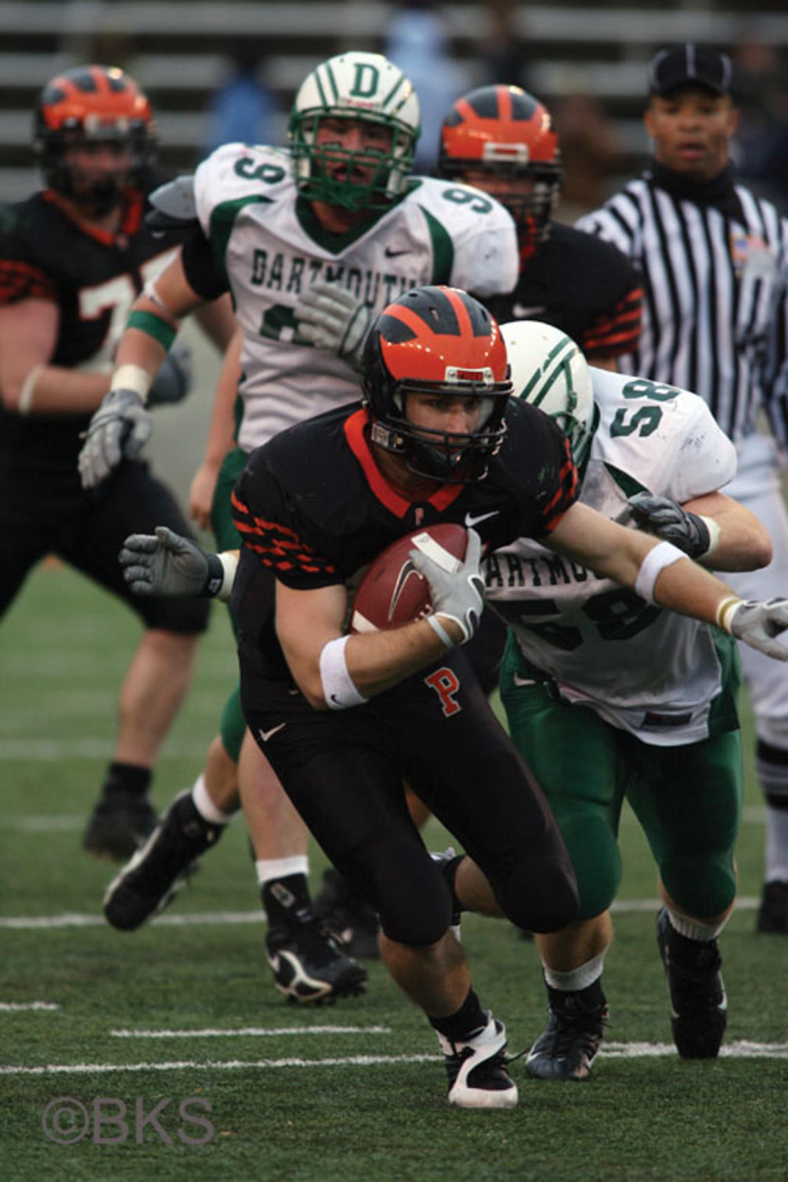 R.C. Lagomarsino ’09, above, suffered a concussion vs. Dartmouth in 2006. Dr. Margot Putukian, below, led the development of Princeton’s concussion-management plan.