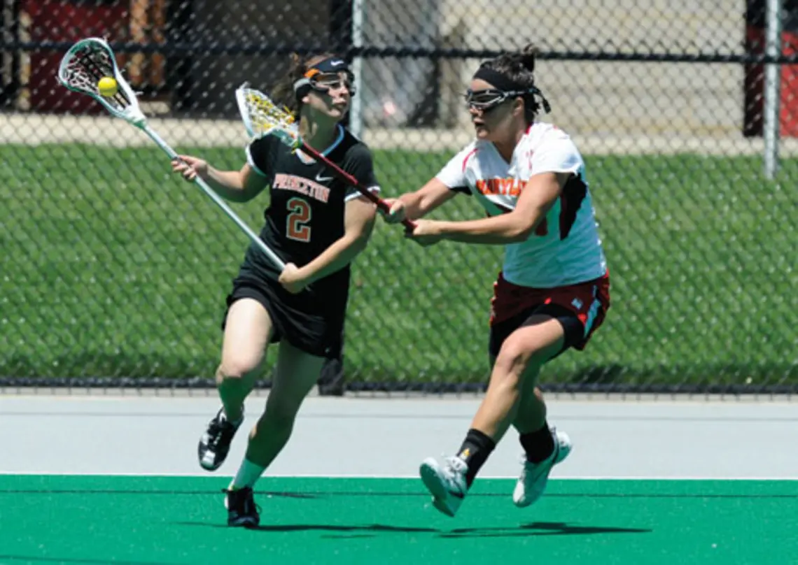 Maisie Devine ’11 and the Tigers fell to No. 1 Maryland after knocking off No. 8 James Madison.