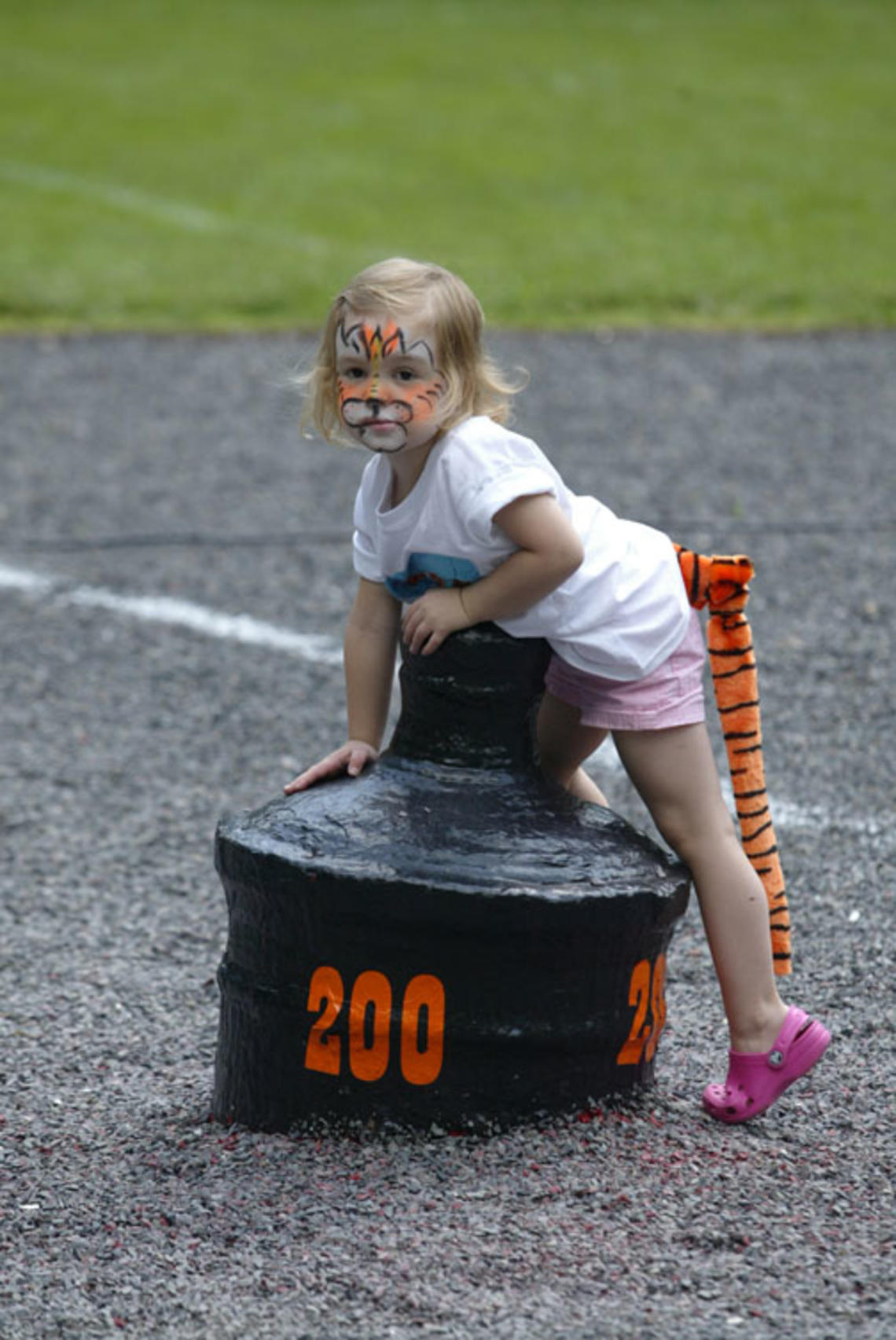 LedeFW-0064.jpg Sophia Cardona-Fox, great-granddaughter of the late Fred E. Fox '39, enjoys a Reunions visit to Cannon Green.