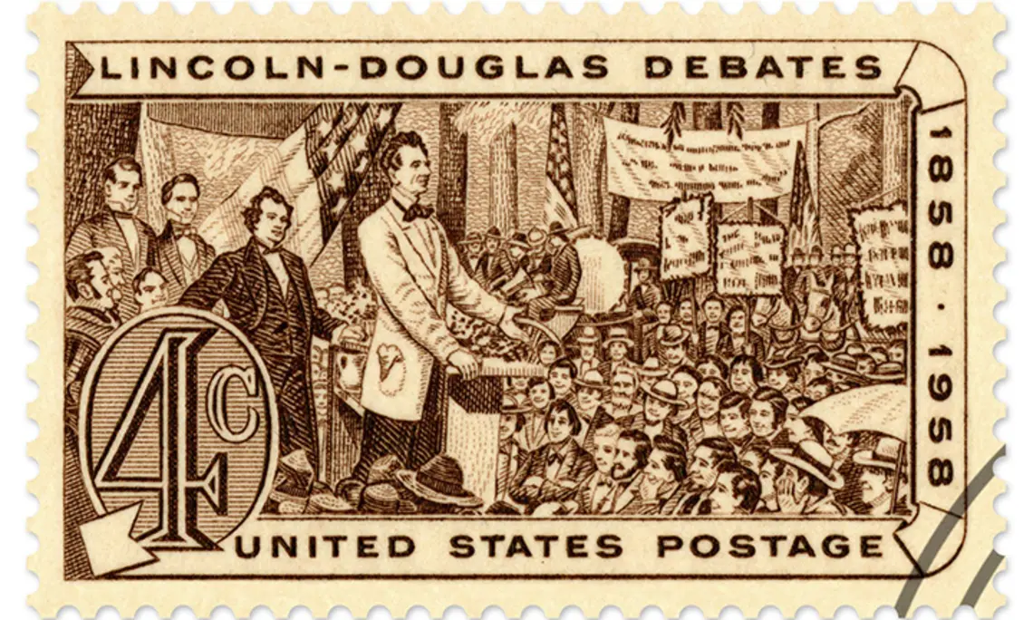 Lincoln Doublas debate stamp FRF337.jpg